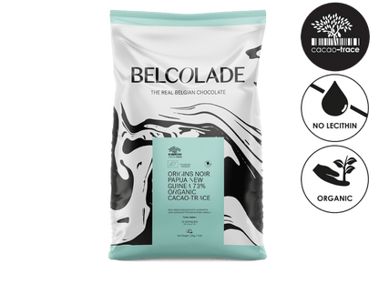 Belcolade Origins-chocolade Belcolade Origin noir Papua New Guinea  73 % 1 kg Belcolade Origin noir Papua New Guinea  73 % 1 kg